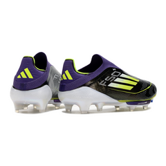 Chuteira Campo FG Adidas F50+ Elite Sem Cadarço Preta e Vermelha
