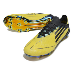 Chuteira Campo Adidas F50 Primeknit Elite FG Adizero Amarela e Preta