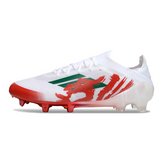 Chuteira Campo Adidas F50 Primeknit Elite FG Branca e Vermelha