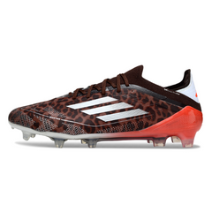 Chuteira Campo Adidas F50 Primeknit Elite FG Marrom e Vermelha