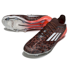 Chuteira Campo Adidas F50 Primeknit Elite FG Marrom e Vermelha