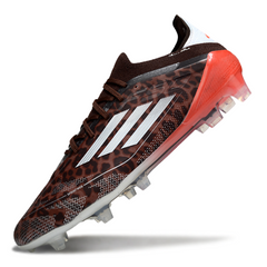 Chuteira Campo Adidas F50 Primeknit Elite FG Marrom e Vermelha