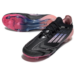 Chuteira Campo Adidas F50 Primeknit Elite FG Preta e Rosa