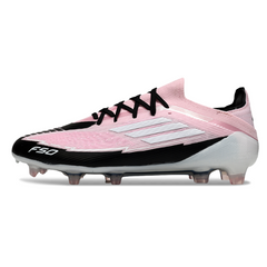 Chuteira Campo Adidas F50 Primeknit Elite FG Rosa e Preta