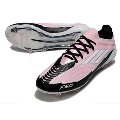 Chuteira Campo Adidas F50 Primeknit Elite FG Rosa e Preta