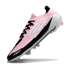 Chuteira Campo Adidas F50 Primeknit Elite FG Rosa e Preta