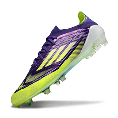 Chuteira Campo Adidas F50 Primeknit Elite FG Roxa e Verde