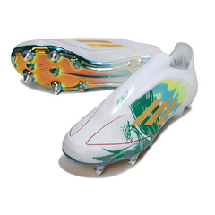 Adidas F50 Elite Laceless SG Mixed White and Green Football Boots