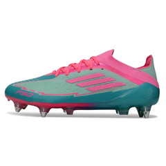 Adidas F50 Primeknit Elite SG Mixed Lock Light Blue and Pink Messi Field Football Boots