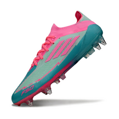 Adidas F50 Primeknit Elite SG Mixed Lock Light Blue and Pink Messi Field Football Boots