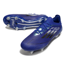 Chuteira Campo Adidas F50 Primeknit Elite SG Trava Mista Azul