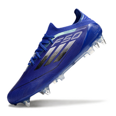 Chuteira Campo Adidas F50 Primeknit Elite SG Trava Mista Azul