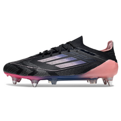 Chuteira Campo Adidas F50 Primeknit Elite SG Trava Mista Preta e Rosa