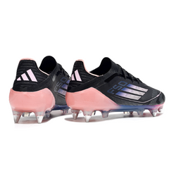 Chuteira Campo Adidas F50 Primeknit Elite SG Trava Mista Preta e Rosa