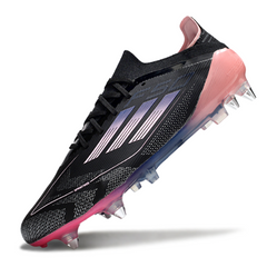 Chuteira Campo Adidas F50 Primeknit Elite SG Trava Mista Preta e Rosa