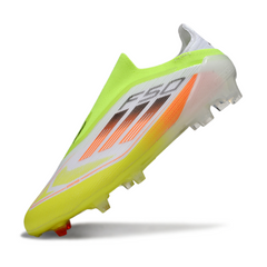 Chuteira Campo Adidas F50 Elite Sem Cadarço FG Verde e Laranja