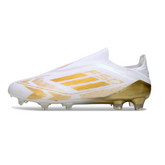 Adidas F50 Elite Laceless FG White and Gold Football Boots