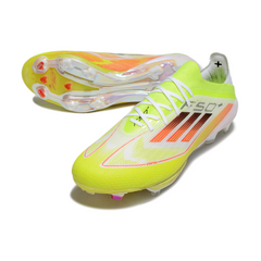 Chuteira Campo FG Adidas F50+ Elite Verde, Branca e Laranja