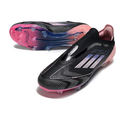 Chuteira Campo Adidas F50 Elite Sem Cadarço FG Preta e Rosa