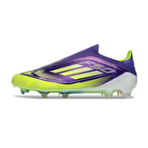 Adidas F50 Elite Laceless FG Purple and Green Football Boots