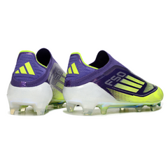 Chuteira Campo Adidas F50 Elite Sem Cadarço FG Roxa e Verde