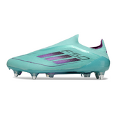 Botas de fútbol Adidas F50 Elite Laceless SG Mixed Lock azul claro