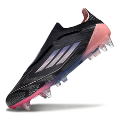 Chuteira Campo Adidas F50 Elite Sem Cadarço SG Trava Mista Preta e Rosa