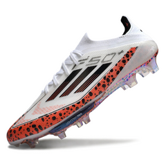 Chuteira Campo Adidas F50+ Elite FG Branca e Laranja