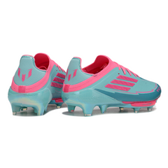 Chuteira Campo Adidas F50+ Elite FG Azul Claro e Rosa