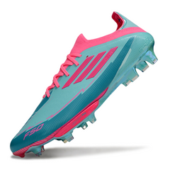Chuteira Campo FG Adidas F50+ Elite Azul-Clara e Rosa