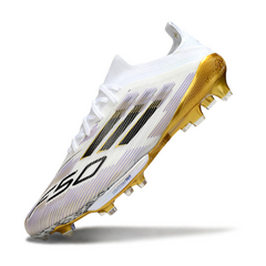 Adidas F50+ Elite FG White, Black and Gold Field Boots
