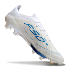 Chuteira Campo FG Adidas F50+ Elite Branca e Azul