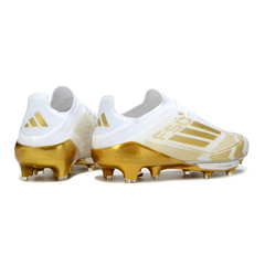 Adidas F50+ Elite FG White and Gold Field Football Boots