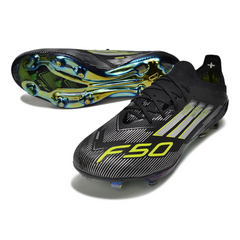 Chuteira Campo Adidas F50+ Elite FG Preta, Branca e Verde
