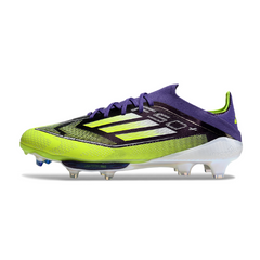 Adidas F50+ Elite FG Purple and Green Field Soccer Cleats