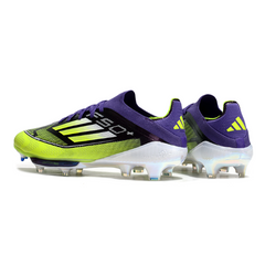Adidas F50+ Elite FG Purple and Green Field Soccer Cleats