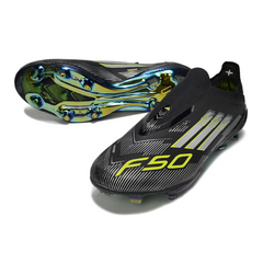 Chuteira Campo Adidas F50+ Elite Sem Cadarço FG Black Pack