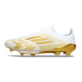 Adidas F50+ Elite Laceless FG White and Gold Football Boots