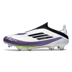 Chuteira Campo FG Adidas F50+ Elite Sem Cadarço Preta e Laranja