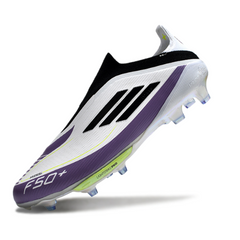 Chuteira Campo FG Adidas F50+ Elite Sem Cadarço Preta e Laranja