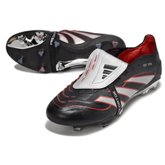 Adidas Predator 25 Elite FG Field Cleats with Tongue Black, Silver and Red
