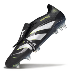 Chuteira Campo Adidas Predator 25 Elite Com Lingua SG Trava Mista Preta e Cinza