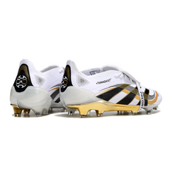 Chuteira Campo Adidas Predator 25 Elite Com Lingua FG Branco e Dourado