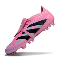 Chuteira Campo FG Adidas Predator 25 Elite Com Língua Rosa