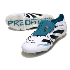 Chuteira Campo Adidas Predator 25 Elite Com Lingua FG Branca e Azul