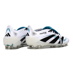Chuteira Campo Adidas Predator 25 Elite Com Lingua FG Branca e Azul