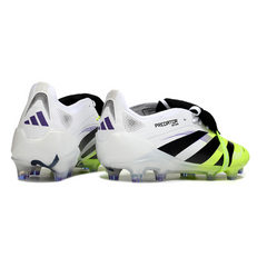 Chuteira Campo Adidas Predator 25 Elite Com Lingua FG Branca e Verde