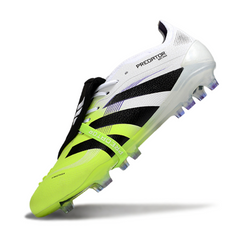Chuteira Campo Adidas Predator 25 Elite Com Lingua FG Branca e Verde