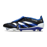 Chuteira Campo Adidas Predator 25 Elite Com Lingua FG Preta, Branca e Azul