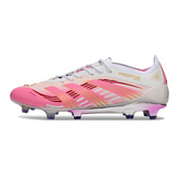 Adidas Predator 25 Elite FG White and Pink Field Boots